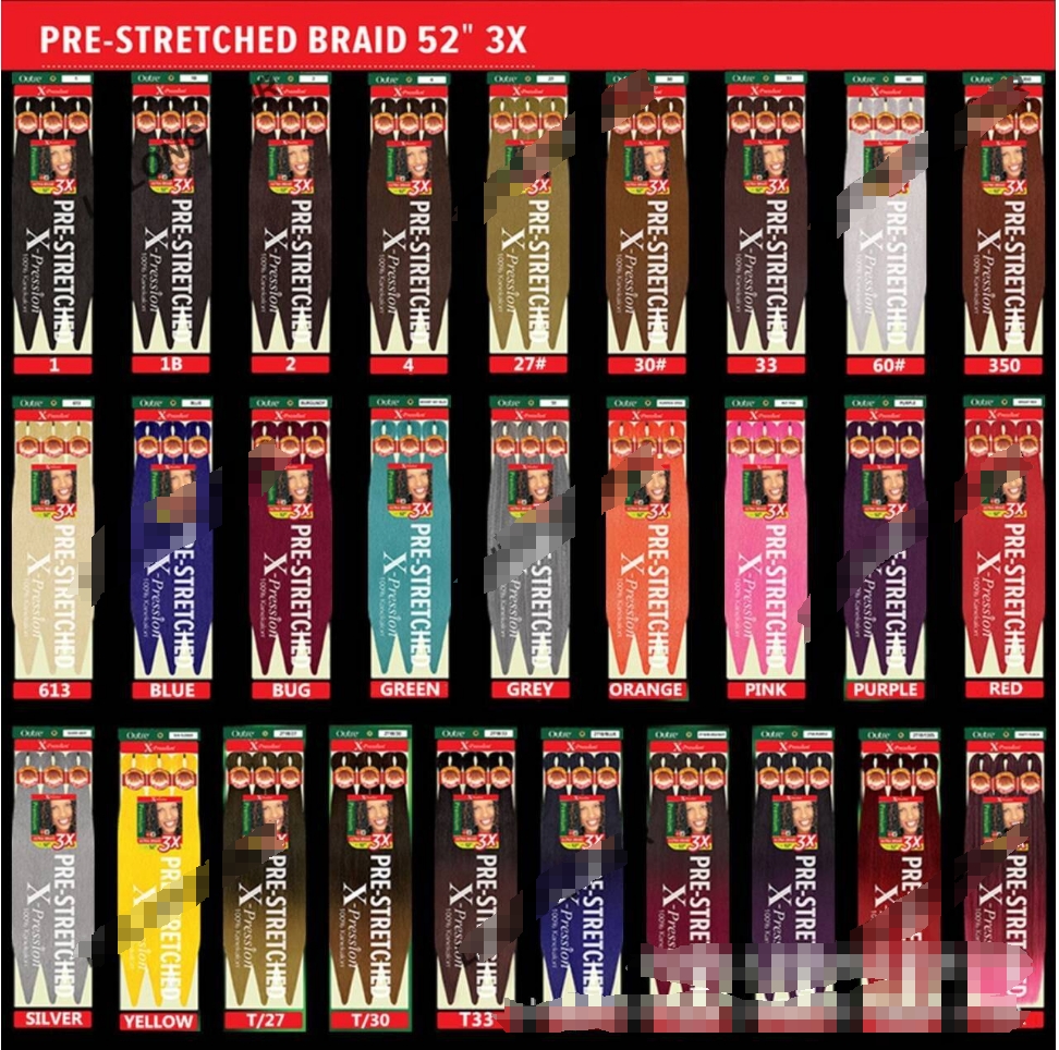 Synthetic Hair Pre-stretched Braiding Hair bulk