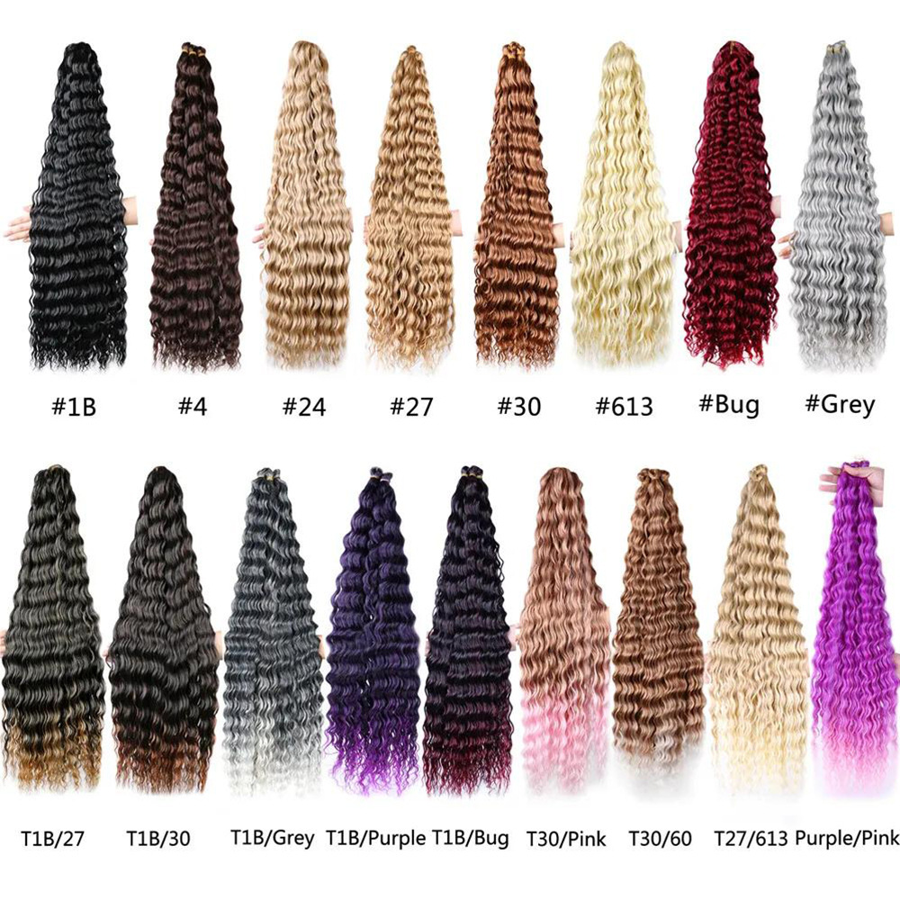 Long Wavy Ombre Synthetic Hair Bulk