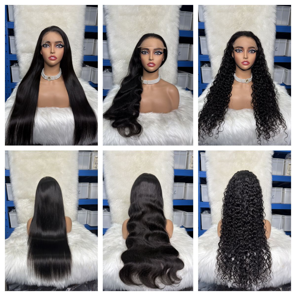 Flower Hair Factory Premium Human Hair 5x7 Glueless Wigs Body Wave Deep Curly Collection Deep wave Lace Closure wig