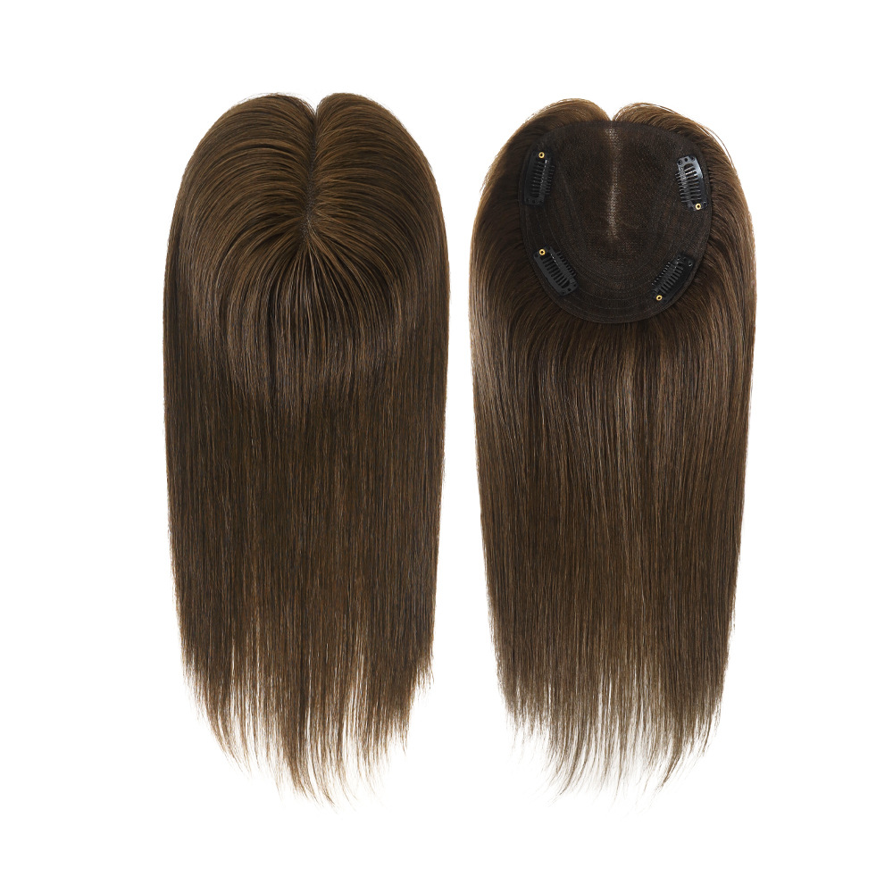 Flower Hair Factory 100% Natural Real Virgin Straight Blonde Ombre Highlight Color Hair Topper Woman