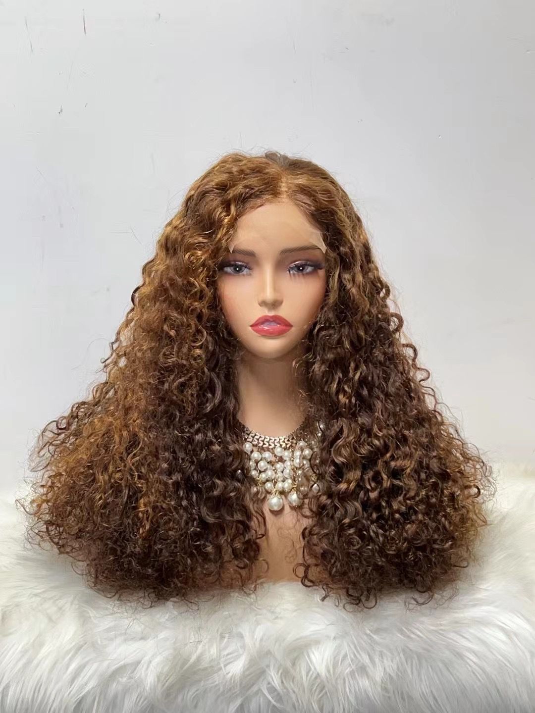 Flower Hair Factory 100% Natural Real Hair 5x5 Glueless Roma Curly Lace Closure Wigs 300% Density 