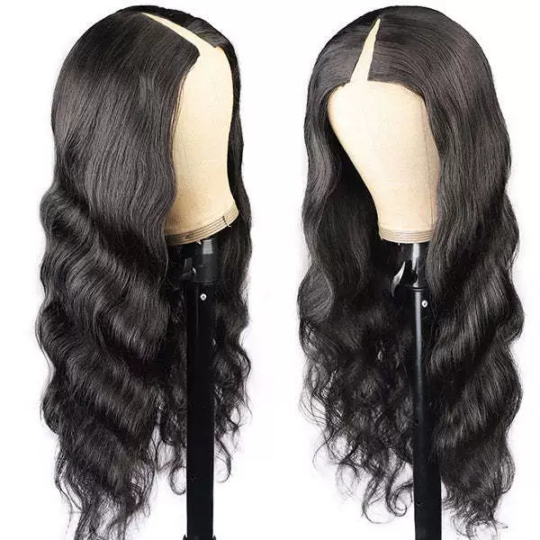 Flower Hair Factory Stock Curly and Wavy 100% Natural Human Hair V Part Wig Collection
