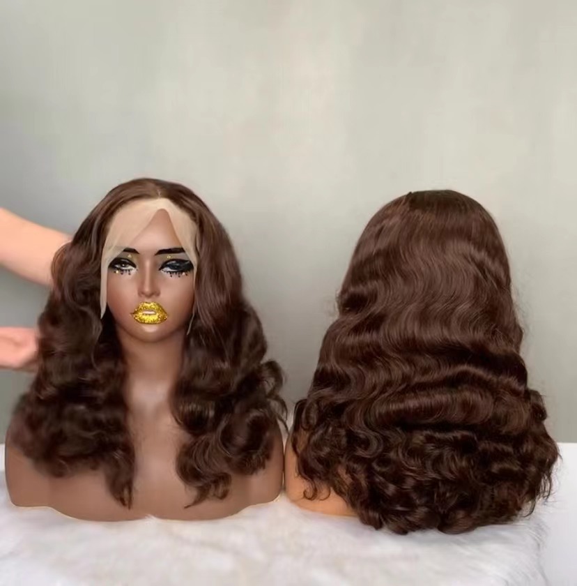 Flower Hair Factory 300% Density SDD Super Double Drawn Loose Body 100% Raw Hair Lace Frontal Wigs