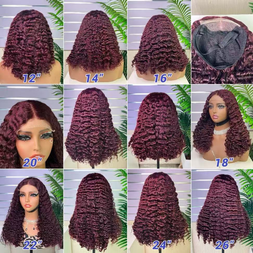 300% Density Burmese Curly 100% Natural Real Human Raw Hair Wig 5x5 Gluesless Wigs