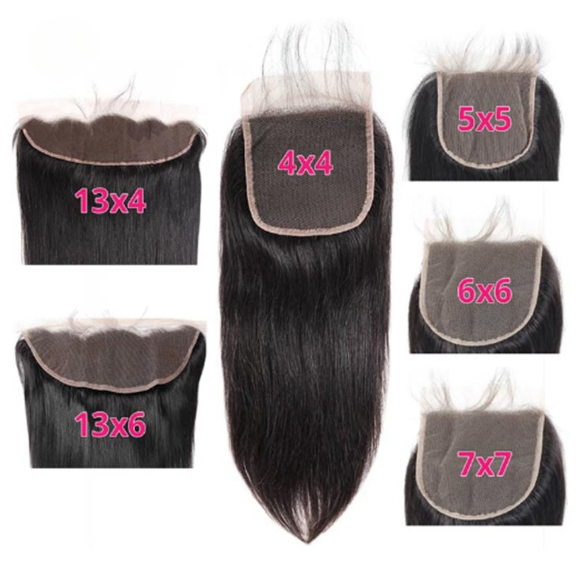 Flower Hair Factory 100% Natural 2x6 4x4 5x5 6x6 7x7 Straight Deep Wave Deep Curly Human Hair Lace Closure