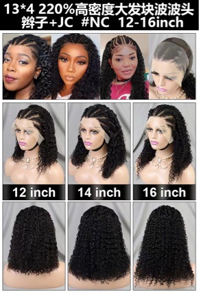 Flower Hair Factory 100% Natural Human Hair Curly Braided Wig 13x4 Lace Frontal Wigs