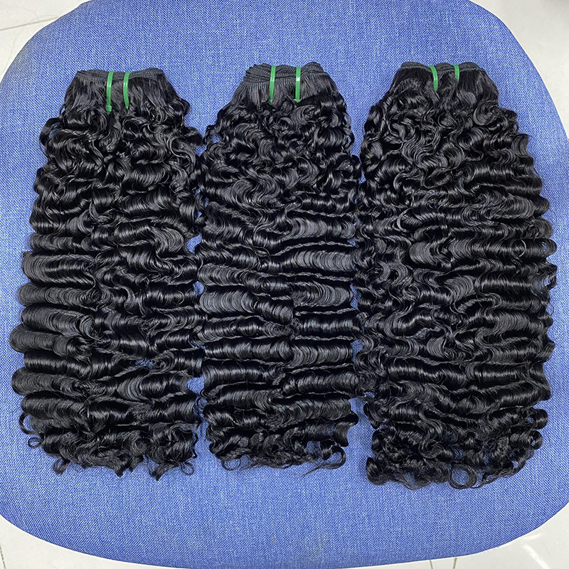 100% Natural Raw Burmese Curly Human Hair Bundles with Closure & Frontal