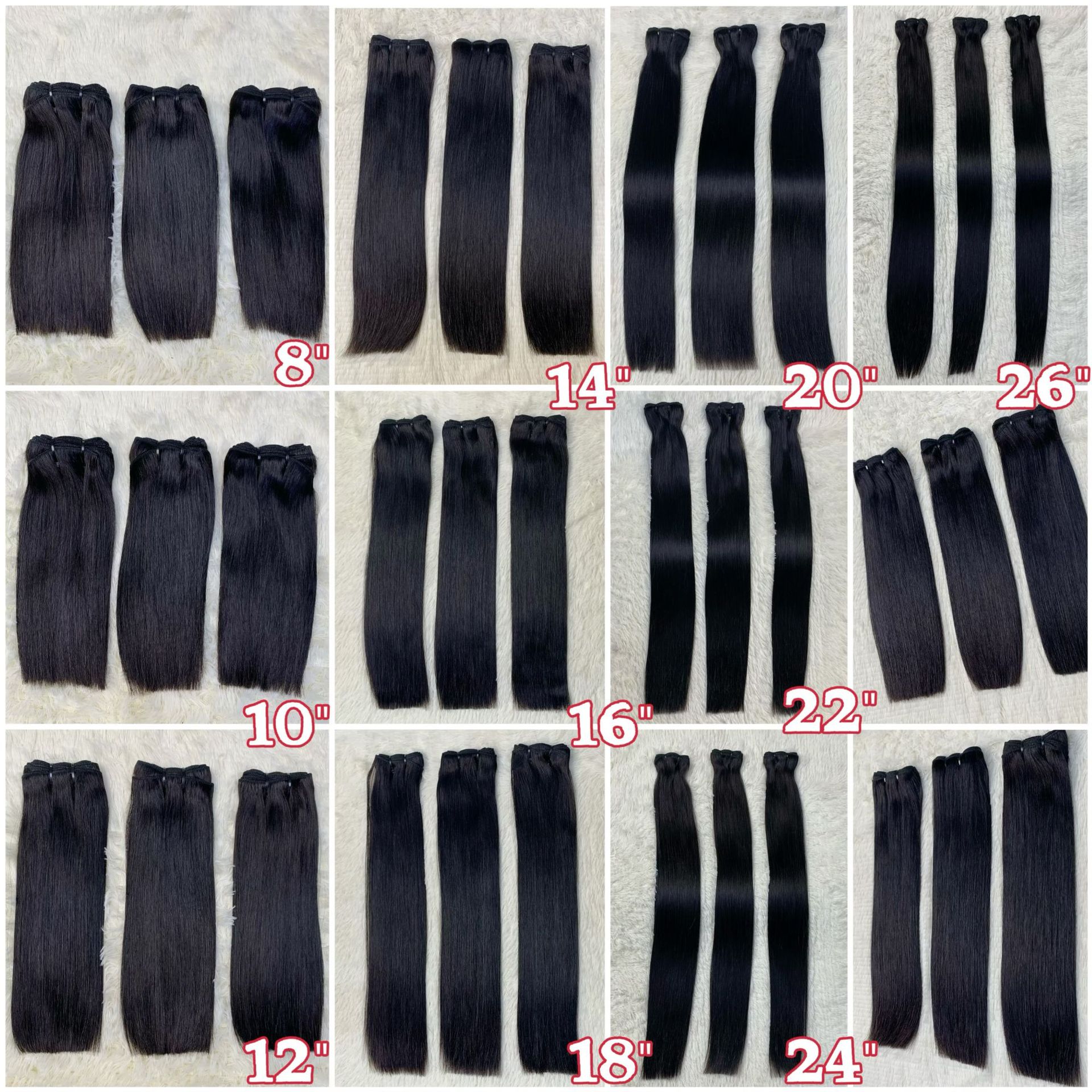 100% Natural Human Hair Virgin Hair SDD Super Double Drawn Bone Straight Human Hair Bundles Weft