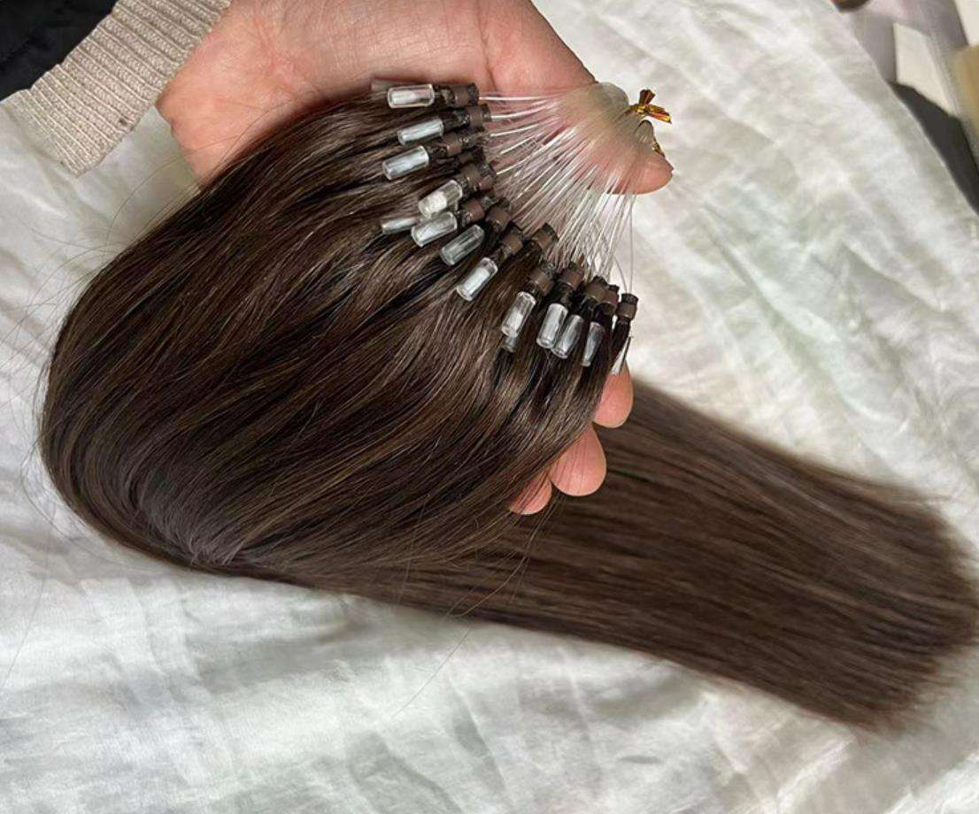 Flower Hair Factory Custom 100% Natural Real Hair Micro Ring H6 Feather Hair Extensions