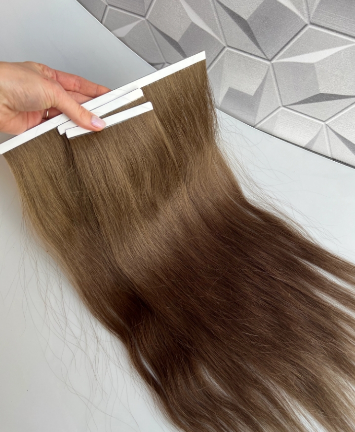 Flower Hair Factory Custom Long Tape In Wefts Hair Extensions Tape Weft