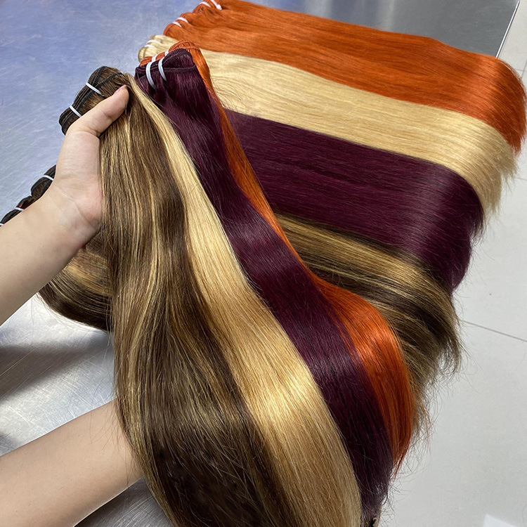 Flower Hair Factory Custom Machine Made Human Hair Weft Extensions