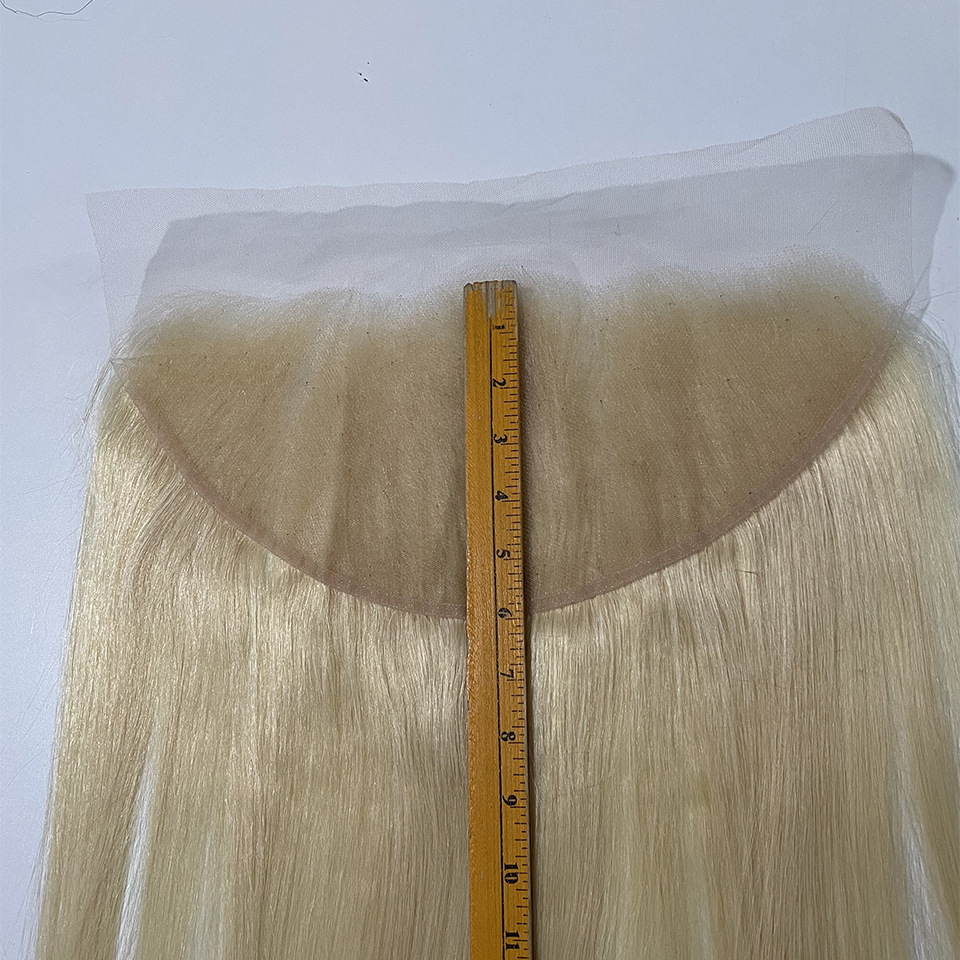 100% Natural Blonde #613 Color Straight Body wave Human Hair Transparent HD Swiss 13x4 13x6 Lace Frontal