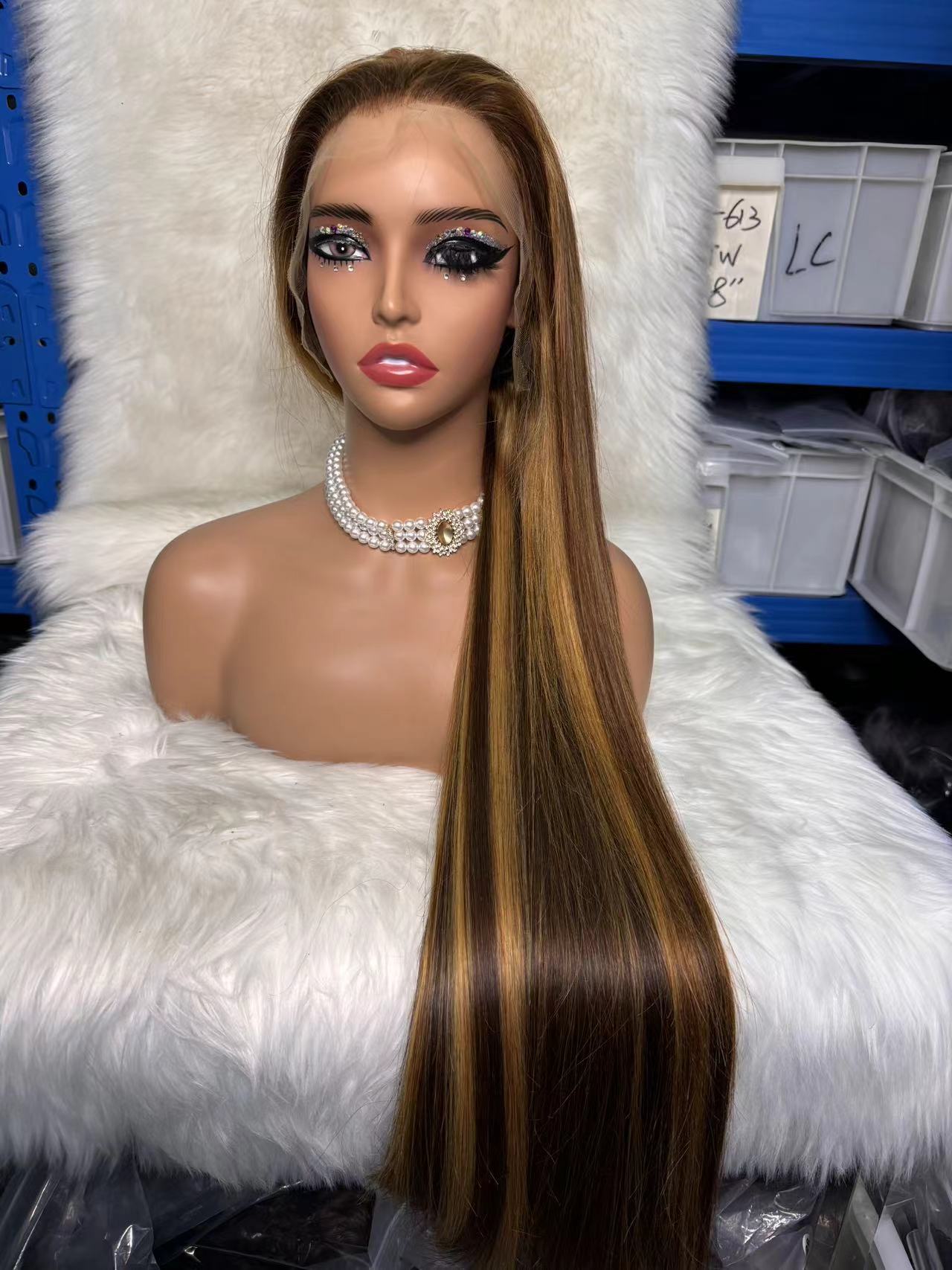 Flower Hair Factory 350% Density Long Bone Straight 100% Raw Hair SDD Lace Frontal Wigs