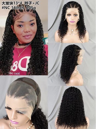 Flower Hair Factory 100% Natural Human Hair Curly Braided Wig 13x4 Lace Frontal Wigs