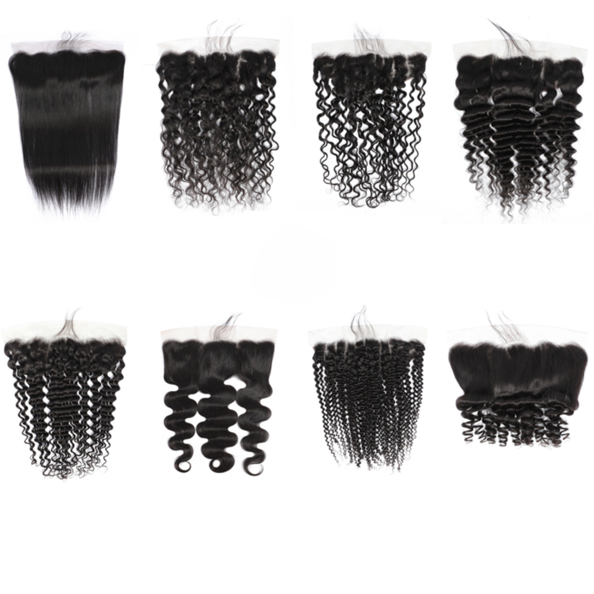 100% Real Natural Human Hair Natural Black Color Straight Body Wave Deep Wave Water Wave Deep Curly Kinky Straight 13x4 13x6 Lace Frontal