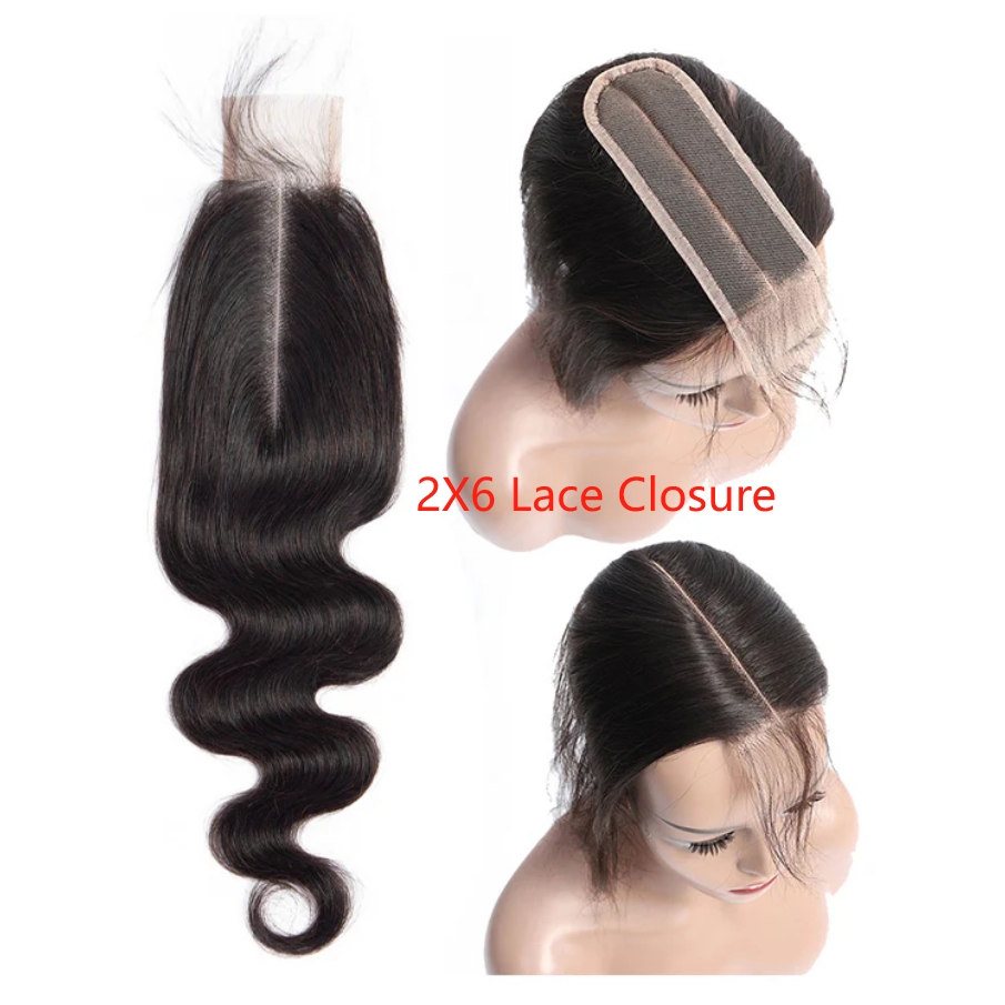 Flower Hair Factory 100% Natural 2x6 4x4 5x5 6x6 7x7 Straight Deep Wave Deep Curly Human Hair Lace Closure 