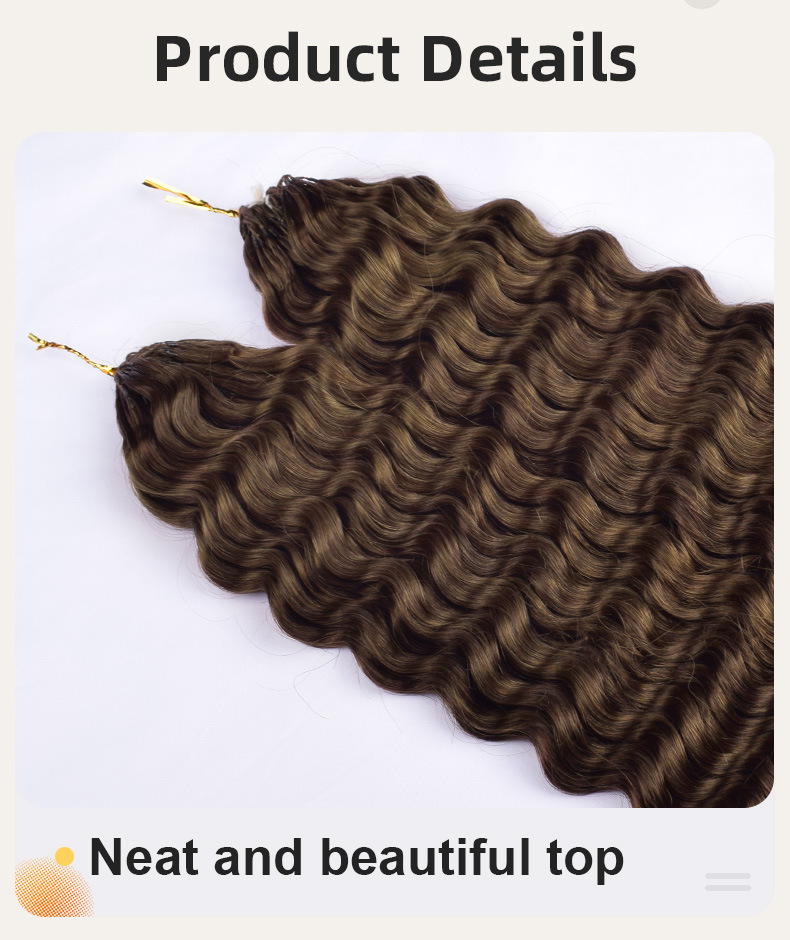 100% Natural Vrigin Hair Feather Tip Crochet Hair Bulk Ready To Ship
