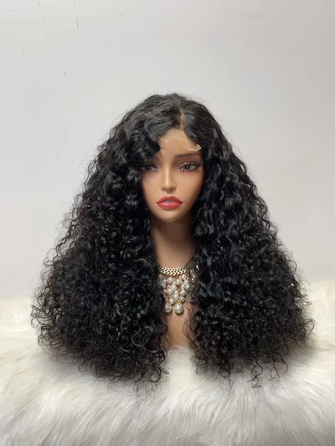 Flower Hair Factory 100% Natural Real Hair 5x5 Glueless Roma Curly Lace Closure Wigs 300% Density