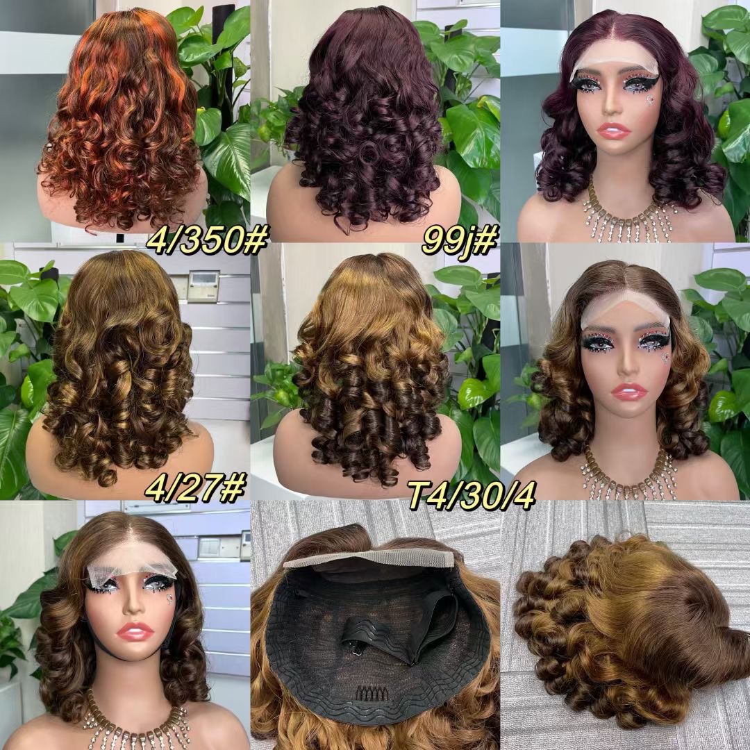 5x5 Loose Bouncy 100% Raw Vietnamese Hair Curly Glueless Wig Collection