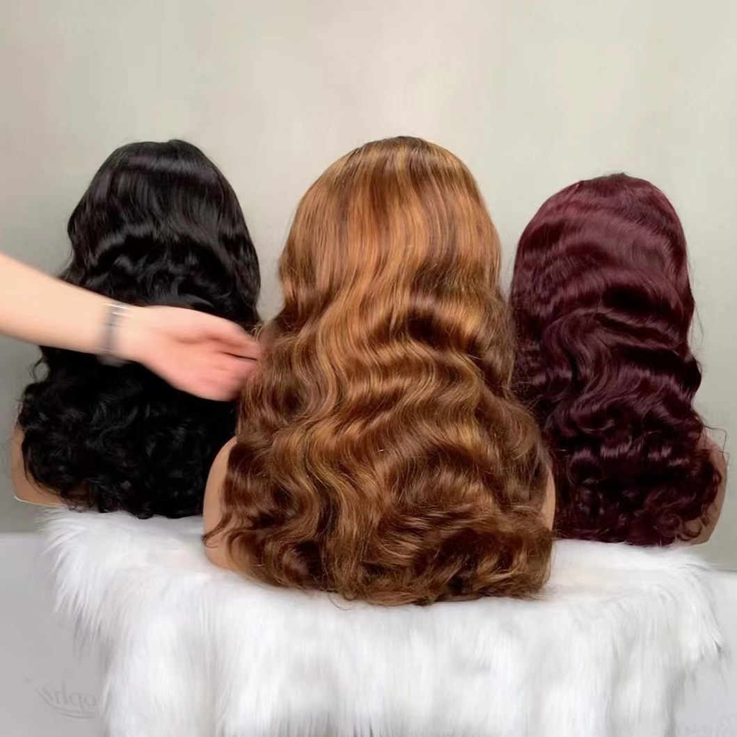 Flower Hair Factory 300% Density SDD Super Double Drawn Loose Body 100% Raw Hair Lace Frontal Wigs