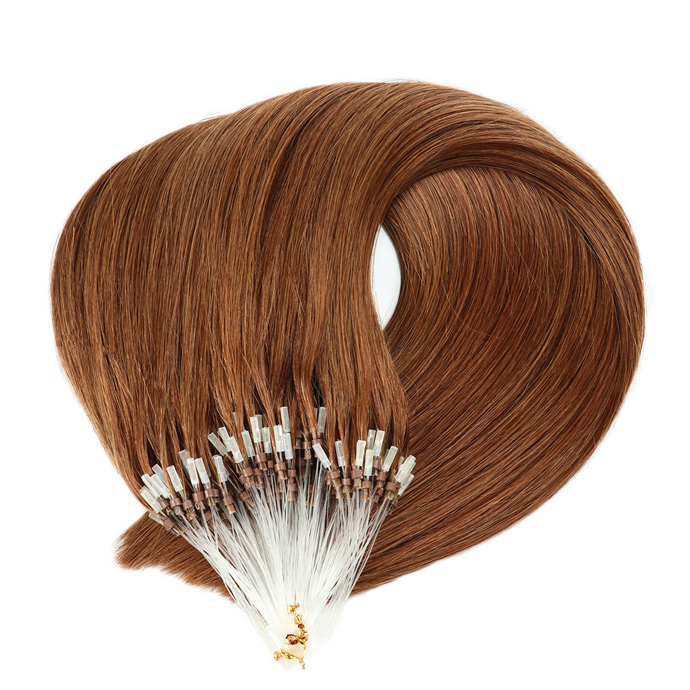 Flower Hair Factory Custom Blonde Micro Ring Loop Hair Extensions 100% Natural Human Hair Micro Link Hair