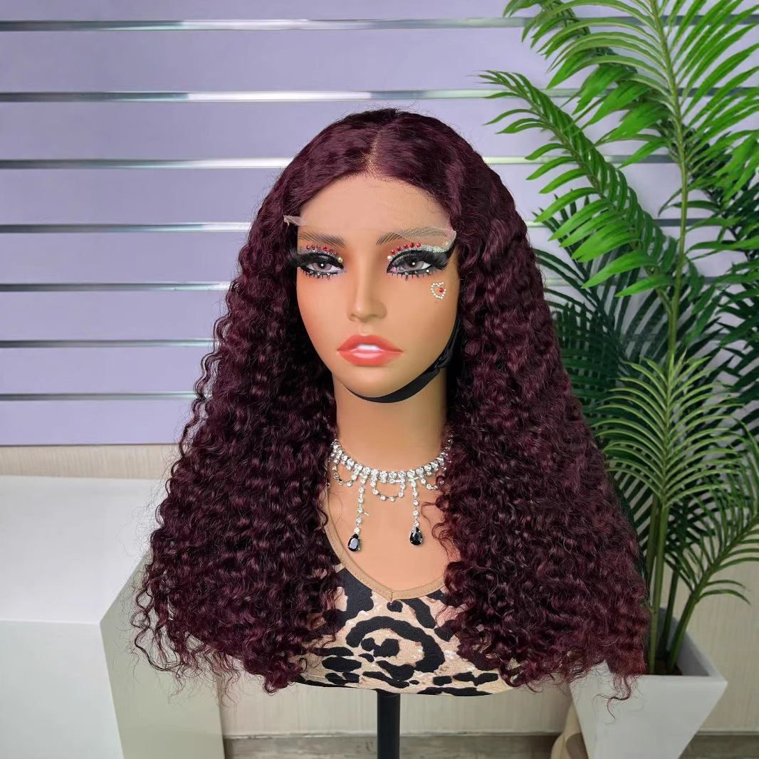 300% Density Burmese Curly 100% Natural Real Human Raw Hair Wig 5x5 Gluesless Wigs