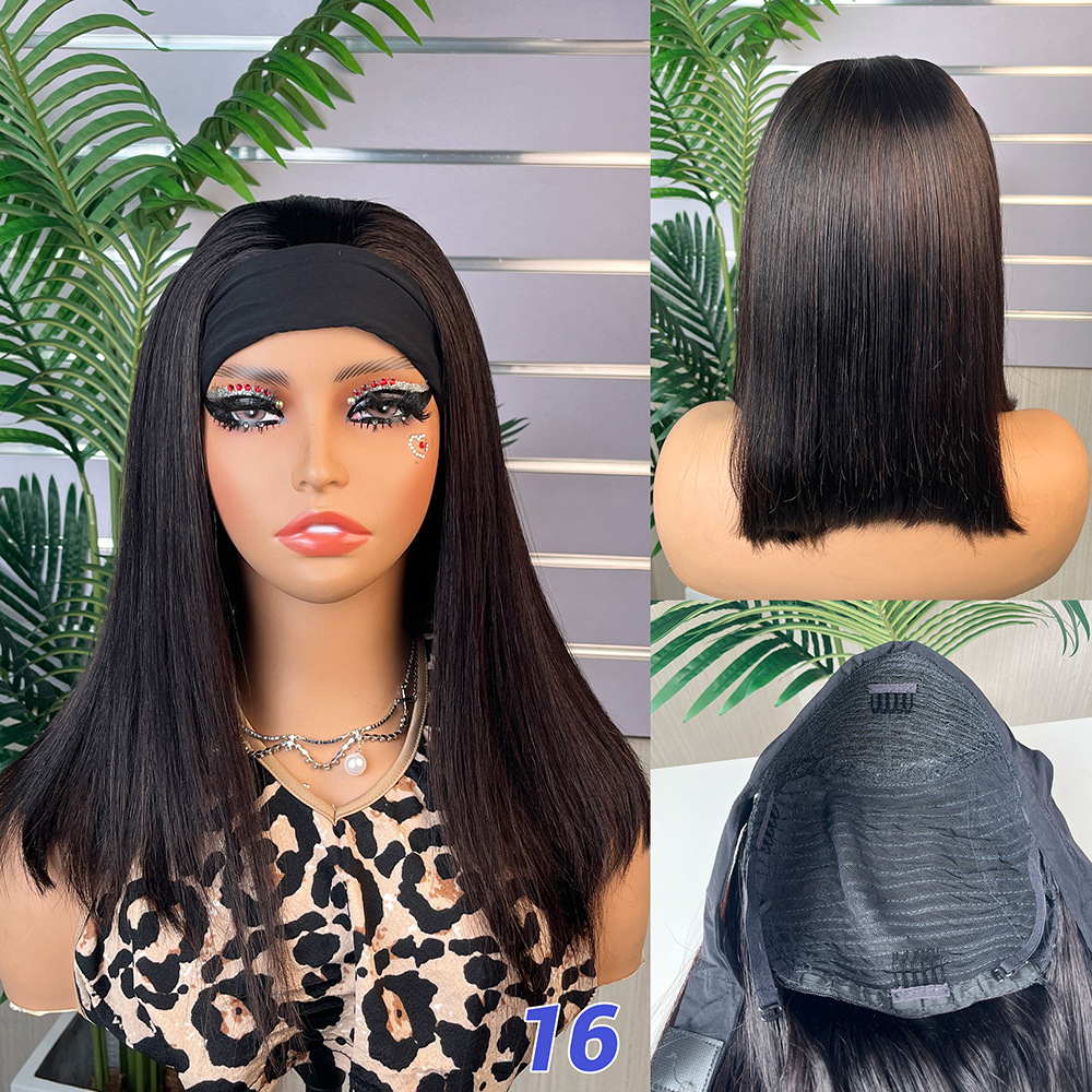 Flower Hair Factory Stock 100% Natural Human Hair Kinky Curly Deep Wave Deep Curly Body Wave Kinky Straight 3-in-1 Half Wig