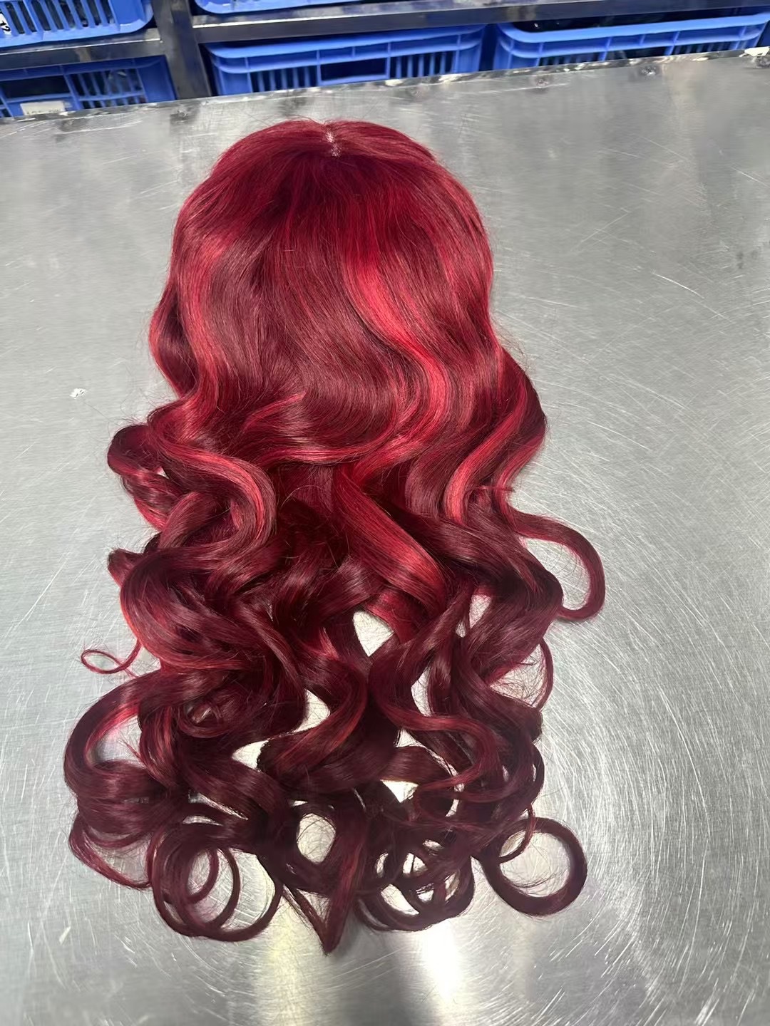 Flower Hair Factory Stock 100% Natural Human Hair 180% Density Highlight Color 13x4 Lace Wigs