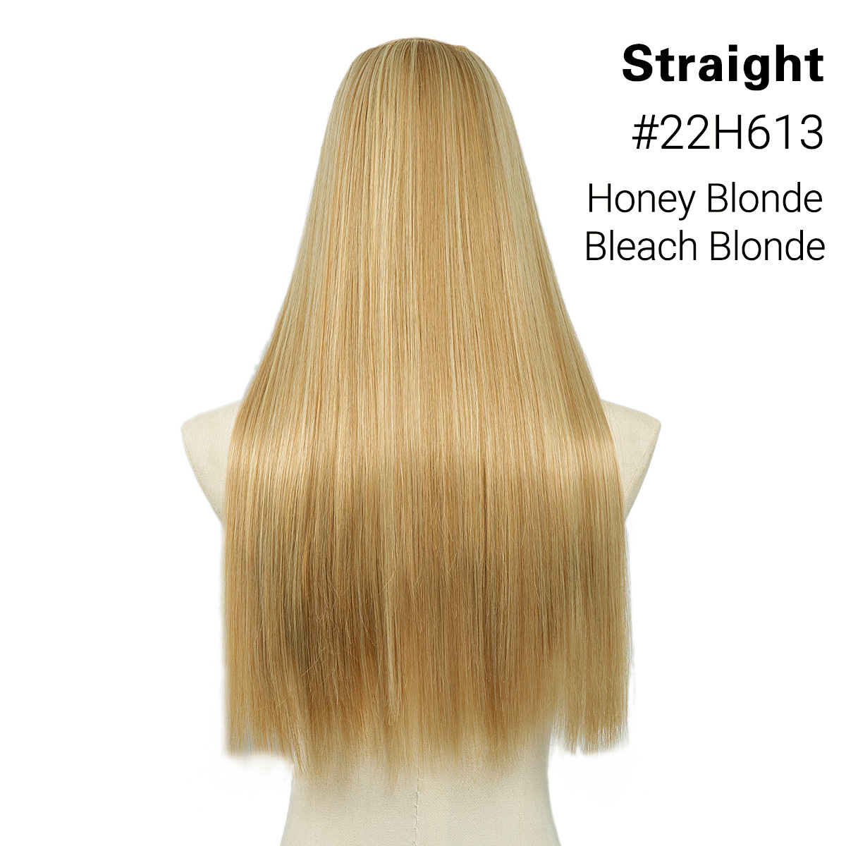 Flower Hair Factory Ready To Ship Synthetic Long Blonde Clip-In Half Wig 