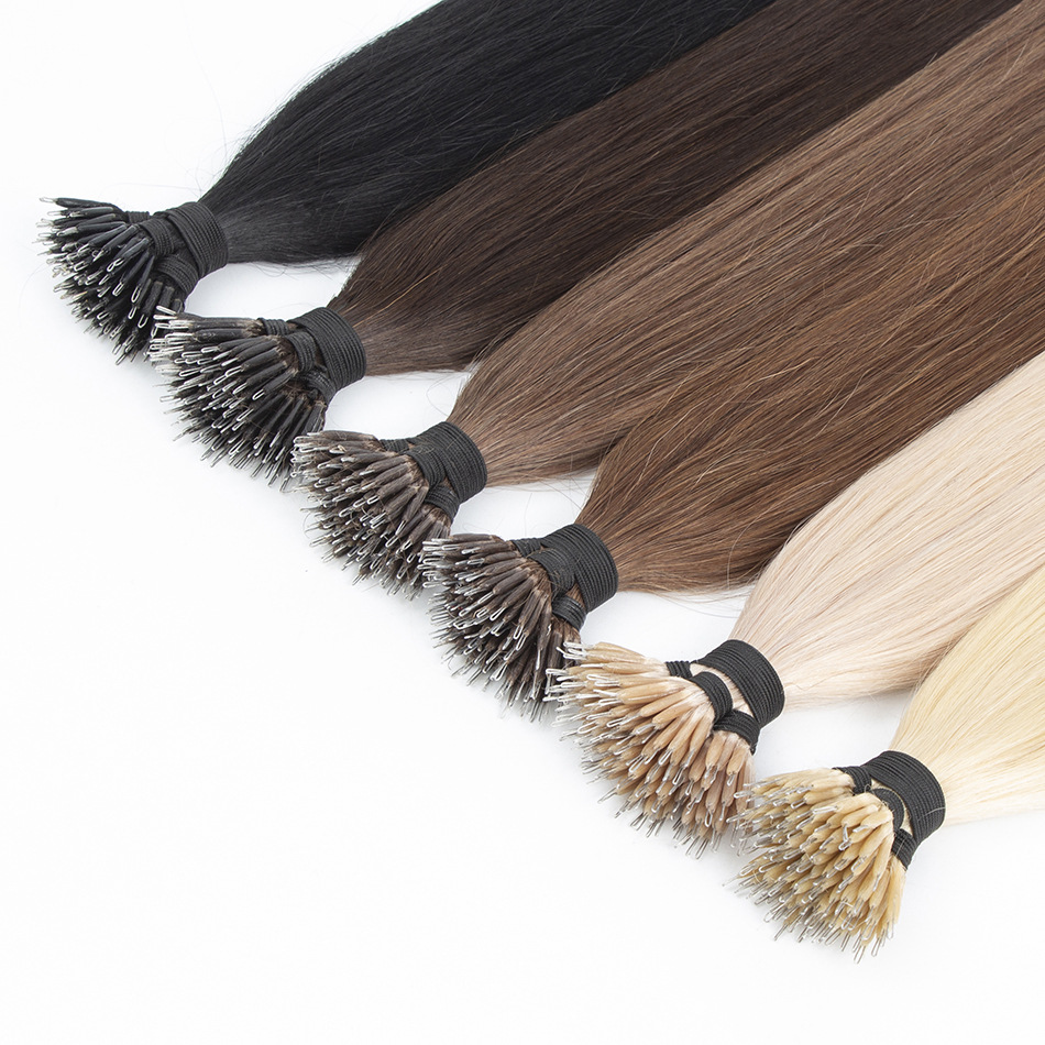 Flower Hair Factory Custom Premium Blonde Nano Ring Hair Extensions