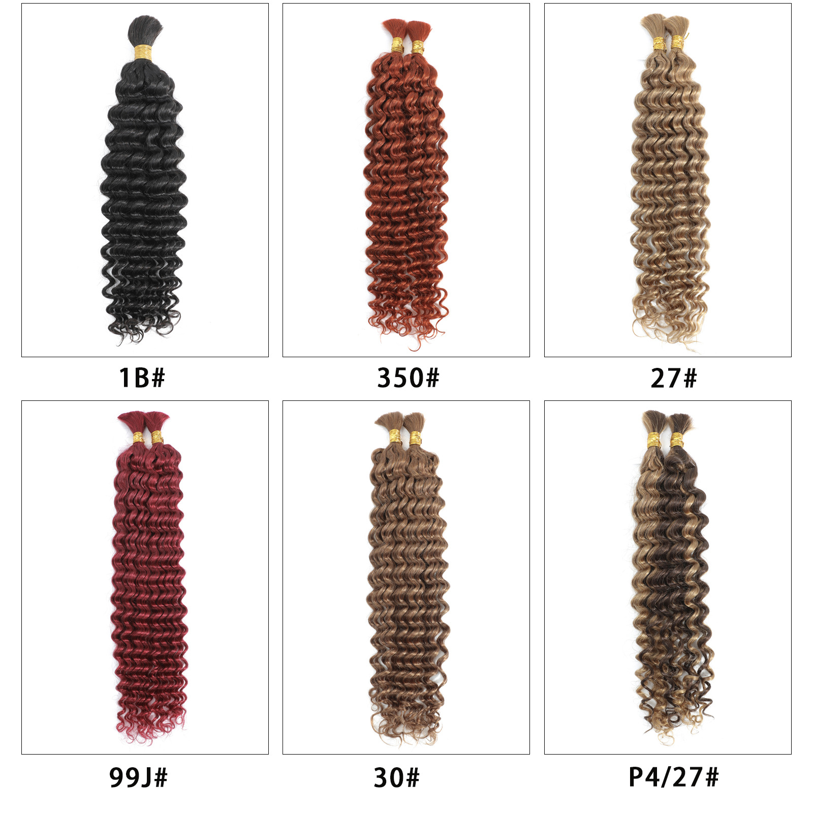 Deep Wave Boho Human Hair Bulk For Braiding 