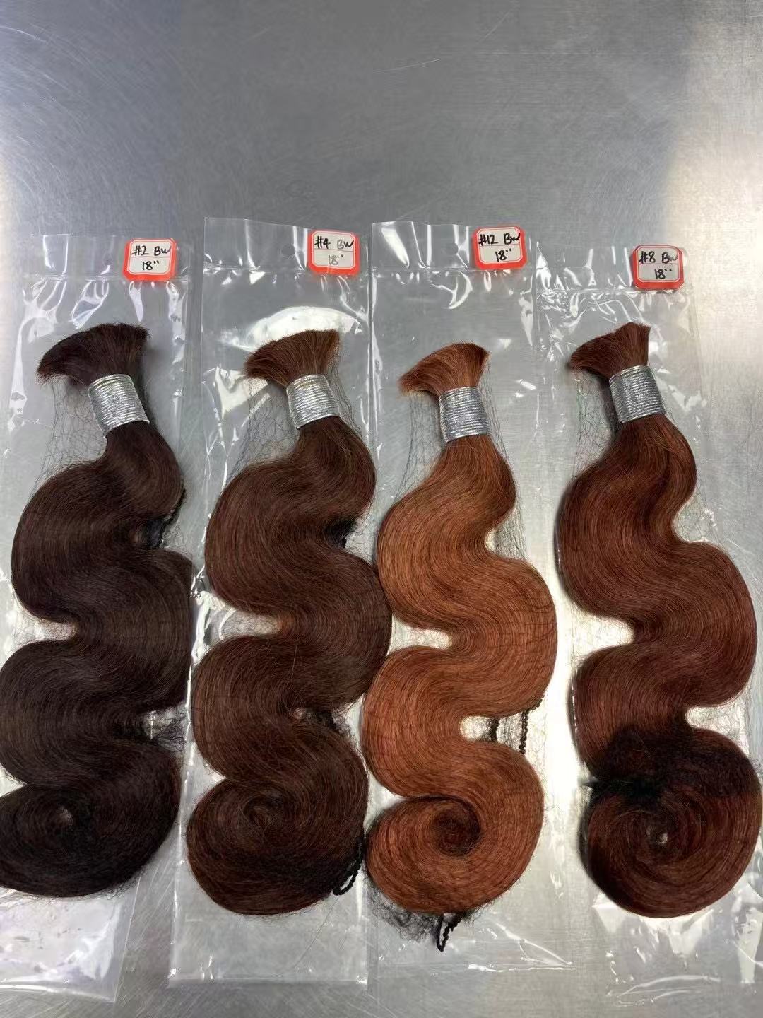 100% Natural Human Vrigin Hair Highlight Color  Body Wave Boho Braiding Hair Bulk Extensions