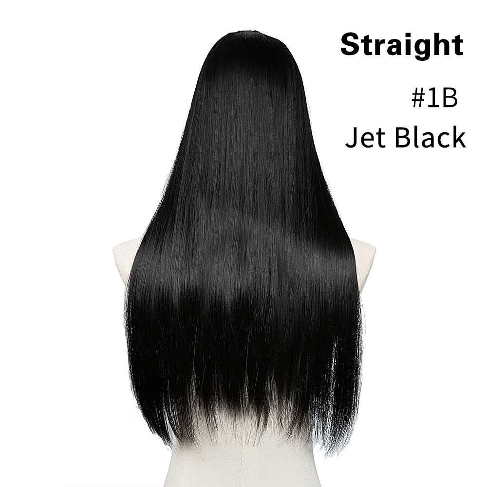 Flower Hair Factory Ready To Ship Synthetic Long Blonde Clip-In Half Wig 