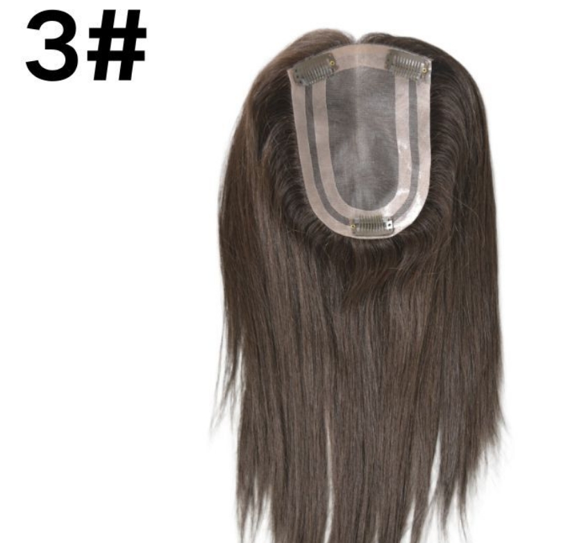 Flower Hair Factory 100% Natural Human Hair 4x6 inch Blonde Hair Women Topper Lady Topper