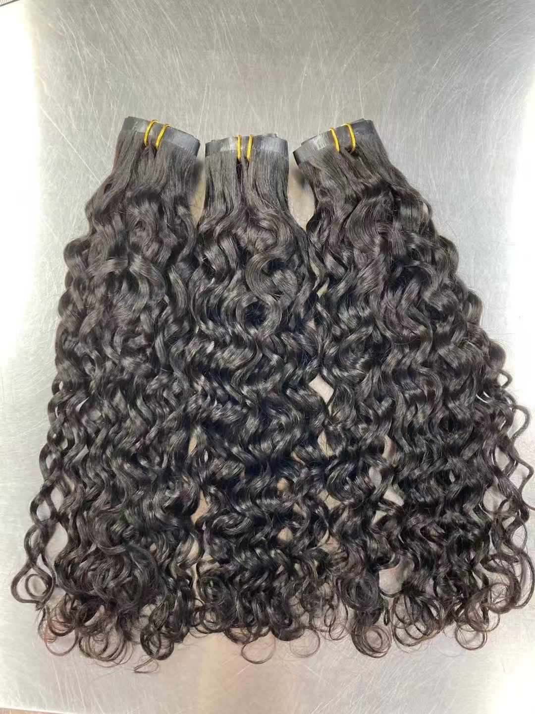 Flower Hair Factory Stock Human Hair Extensions Seamless Pu Clip In Hair