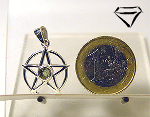 Moldavit Anhänger Pentagram