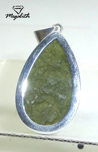 Moldavit Anhänger Cabochon