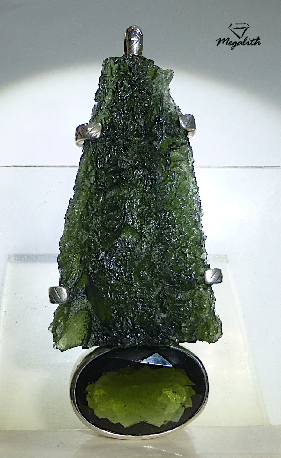 (A900) Moldavit Anhänger Rohstein 