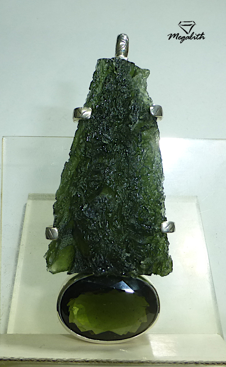 (A900) Moldavit Anhänger Rohstein 