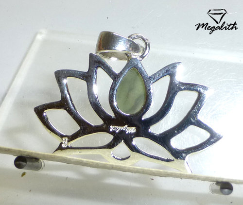 Moldavit Anhänger Lotus