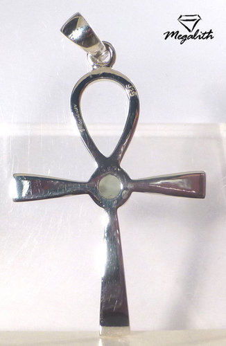 Moldavit Anhänger Ankh