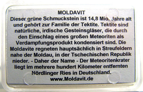 kleiner Moldavit Rohstein