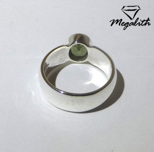 Moldavit Ring facettiert