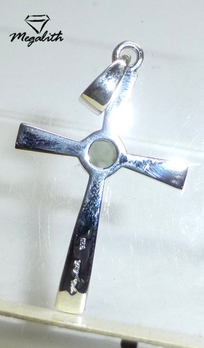 Moldavit Anhänger Kreuz