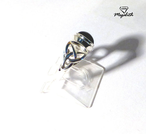 Moldavit Wicca Ring