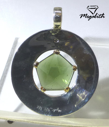 (E001) Moldavit Anhänger Stargate