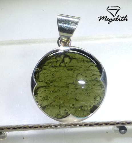 Moldavit Anhänger Cabochon