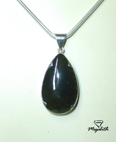Moldavit Anhänger Cabochon