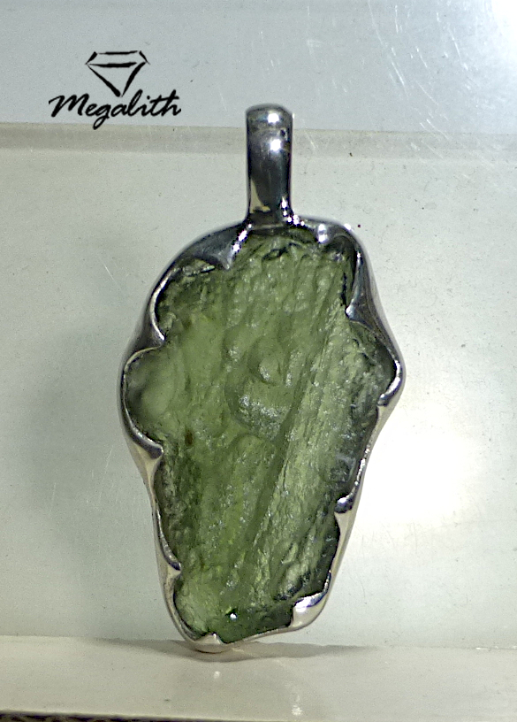 Moldavit Anhänger Rohstein (A812)