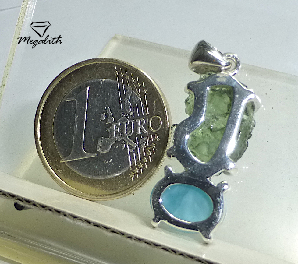 Moldavit Larimar Anhänger